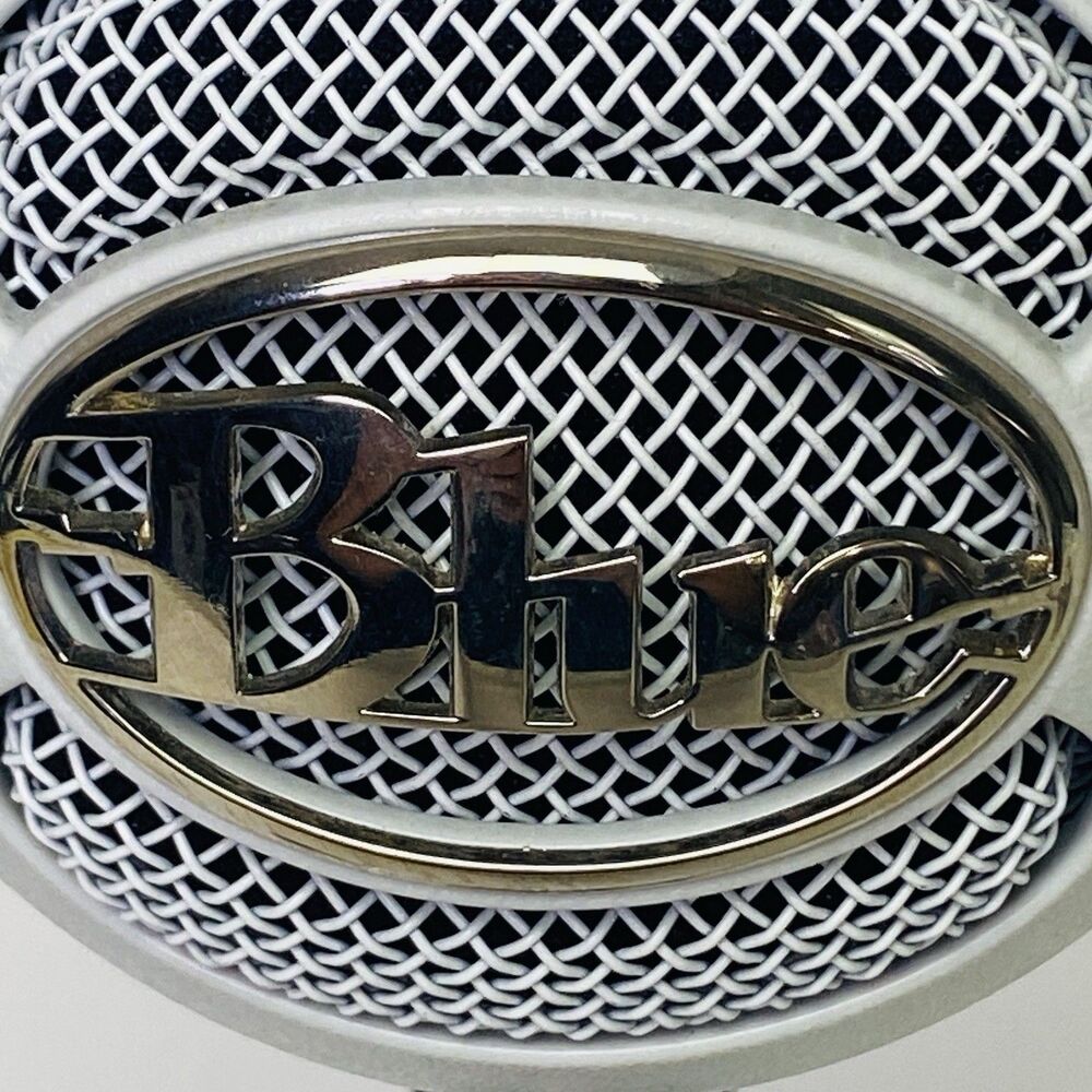 Blue Snowball ICE USB Microphone White Silver Stand Podcasting Streaming PC/MAC